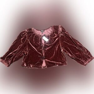 Banana Republic “Velvet Tie-Front Top